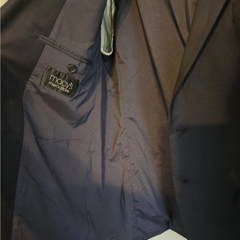 Lauren Ralph Lauren Sports Coat Men 44L Navy Blue Wool Gold Button Career - Picture 8 of 15